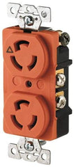 Cooper Wiring Devices - 125 VAC, 15 Amp, L5-15R NEMA, Isolated Ground Receptacle - 2 Poles, 3 Wire, Female End, Orange - All Tool & Supply