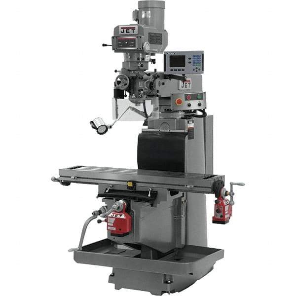 Jet - 54" Long x 12" Wide, 3 Phase Acu-Rite 200S CNC Milling Machine - Variable Speed Pulley Control, R8 Taper, 5 hp - All Tool & Supply