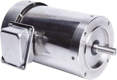 Leeson - 1 Max hp, 1,800 Max RPM, Premium Efficient Electric AC DC Motor - 230/460 V Input, Three Phase, 56C Frame, C-Face Mount, TEFC Enclosure - All Tool & Supply