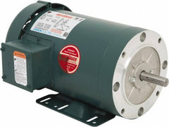 Leeson - 3 Max hp, 3,600 Max RPM, Premium Efficient Electric AC DC Motor - 230/460 V Input, Three Phase, 56HC Frame, C-Face with Base Mount, TEFC Enclosure - All Tool & Supply