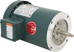 Leeson - 1-1/2 Max hp, 3,600 Max RPM, Premium Efficient Electric AC DC Motor - 230/460 V Input, Three Phase, 56J Frame, C-Face Mount, TEFC Enclosure - All Tool & Supply