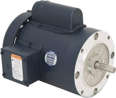 Leeson - 2 Max hp, 3,600 Max RPM, Capacitor Start Electric AC DC Motor - 115/230 V Input, Single Phase, 56C Frame, C-Face Mount, TEFC Enclosure - All Tool & Supply