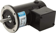 Leeson - 1/8 Max hp, 1,750 Max RPM, Permanent Magnet DC Motors Electric AC DC Motor - 230 V Input, 34D42CZ Frame, C-Face Mount, TENV Enclosure - All Tool & Supply