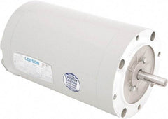 Leeson - 1 Max hp, 850 Max RPM, Electric AC DC Motor - 208-230/460 V Input, Three Phase, 56C Frame, C-Face Mount, TEAO Enclosure - All Tool & Supply