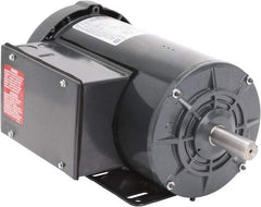 Leeson - 2 Max hp, 1,800 Max RPM, Capacitor Start Electric AC DC Motor - 115-208/230 V Input, Single Phase, 56HZ Frame, Rigid Base Mount, TEFC Enclosure - All Tool & Supply