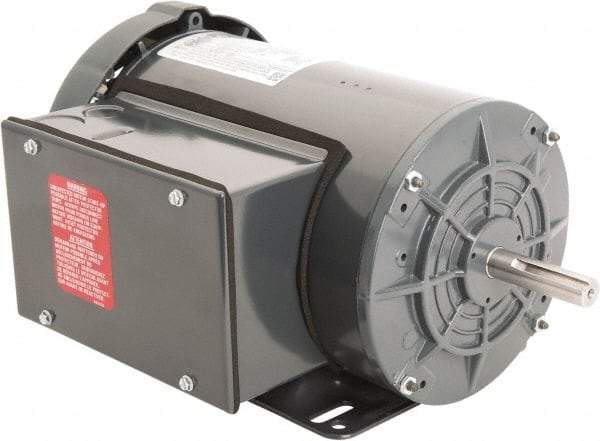 Leeson - 1-1/2 Max hp, 1,800 Max RPM, Capacitor Start Electric AC DC Motor - 115-208/230 V Input, Single Phase, 56H Frame, Rigid Base Mount, TEFC Enclosure - All Tool & Supply