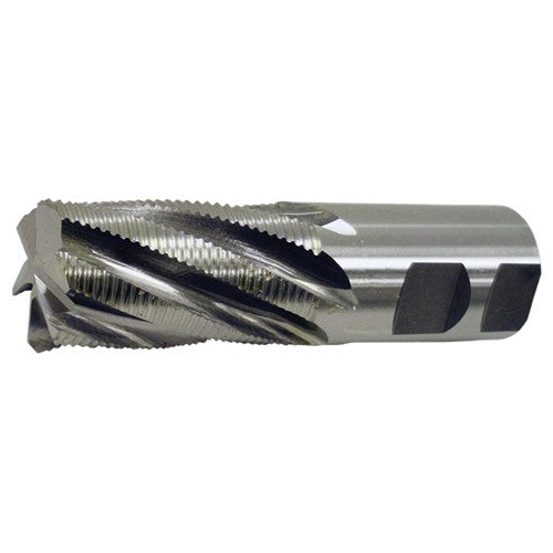 ‎1-1/4″ × 1-1/4″ × 4″ × 6-1/2″ RHS / RHC HSS-CO 8% (M42) 6-Flute Center-Cutting Fine Profile Roughing End Mill - TiCN - Exact Industrial Supply