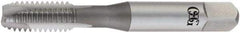 OSG - M18x2.50 Metric, D5, 3 Flutes, Plug Chamfer, Bright Finish, High Speed Steel Spiral Point STI Tap - 4-1/4" OAL, 0.59" Shank Diam, 2" Thread Length, 0.442" Square Size, 6H Class of Fit, Series 127 - Exact Industrial Supply