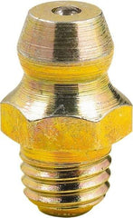 lumax - 0° Head Angle, M6x1 Metric Steel Taper Thread Grease Fitting - Zinc Plated Finish - All Tool & Supply