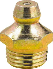 lumax - 0° Head Angle, M10x1 Metric Steel Taper Thread Grease Fitting - Zinc Plated Finish - All Tool & Supply