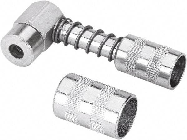 lumax - 4,500 Operating psi, Steel 90° Angle Adapter Grease Gun Coupler - All Tool & Supply