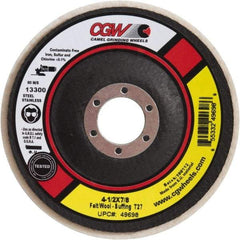 Camel Grinding Wheels - 5" Diam x 1/2" Thick Unmounted Buffing Wheel - 1 Ply, Polishing, 7/8" Arbor Hole, Soft Density - All Tool & Supply