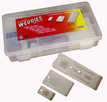 Wedgies Shim Assortment - Mix of flex and ridgid / 16 mini; 6 large; 15 standard - Polypropylene & Vinyl - All Tool & Supply