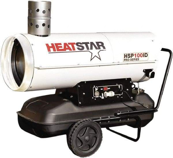 Heatstar - 122,000 BTU Rating, Kerosene/Diesel Indirect Fired Forced Air Heater - 3,050 Sq Ft Max Heating Area, 17 Gal Capacity, Fuel with Diesel, Kerosene, JP-8 & Jet8 - All Tool & Supply