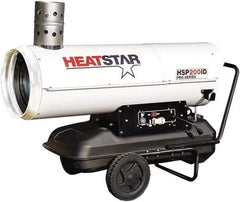 Heatstar - 180,000 BTU Rating, Kerosene/Diesel Indirect Fired Forced Air Heater - 4,625 Sq Ft Max Heating Area, 17 Gal Capacity, Fuel with Diesel, Kerosene, JP-8 & Jet8 - All Tool & Supply