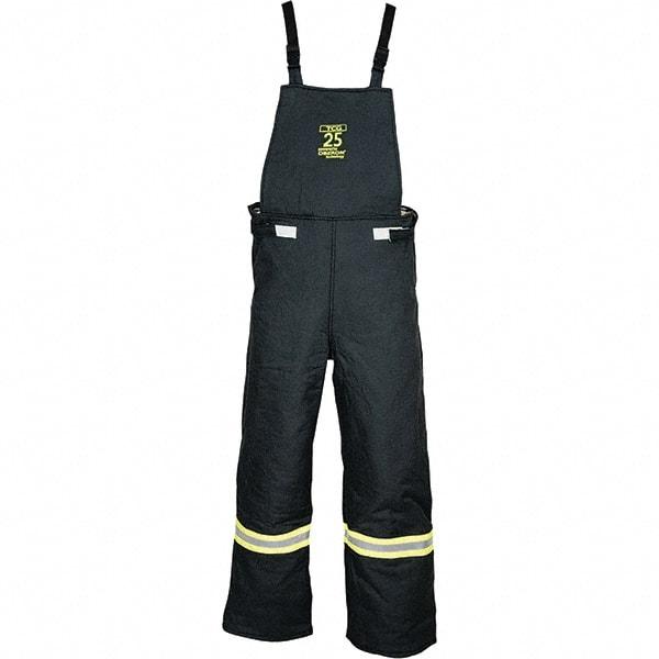 Oberon - Size XL, Black, Zippered with Flap, Arc Flash Bib Overall - 46" Chest, Aramid - All Tool & Supply