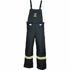 Oberon - Size 2XL, Black, Zippered with Flap, Arc Flash Bib Overall - 50" Chest, Aramid - All Tool & Supply