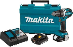 Makita - 18 Volt 1/2" Chuck Pistol Grip Handle Cordless Drill - 0-2000 RPM, Reversible, 2 Lithium-Ion Batteries Included - All Tool & Supply