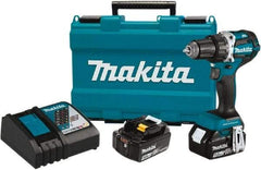 Makita - 18 Volt 1/2" Chuck Pistol Grip Handle Cordless Drill - 0-2000 RPM, Reversible, 2 Lithium-Ion Batteries Included - All Tool & Supply