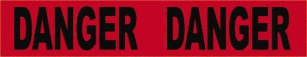 NMC - 200' Long x 3" Wide Roll, Vinyl, Black & Red Barricade Tape - Message: Danger - All Tool & Supply