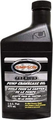 Simpson - Fixed Pressure Washer Pump Oil - 3-1/8" Long, Plastic, Female & Male - All Tool & Supply