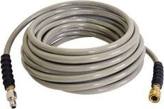 Simpson - 4,500 Max psi Fixed Pressure Washer Hose - 50' Long, Polyurethane, NPT, Female & Male - All Tool & Supply