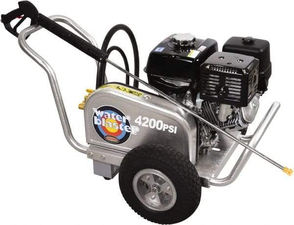 Simpson - Gas, 13 hp, 4,200 psi, 4 GPM, Cold Water Pressure Washer - CAT Triplex, 50' x 3/8" Hose - All Tool & Supply