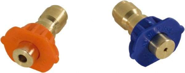 Simpson - 5,000 psi Fixed, Metal, Second Story Pressure Washer Nozzle - 0.156" Orificie Diam, 1/4" Thread, Male, Orange & Blue - All Tool & Supply