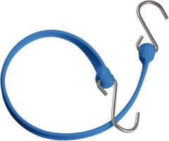 The Better Bungee - Heavy Duty Bungee Strap with Triangulated Galvanized S Hook - 18" OAL, Blue - All Tool & Supply