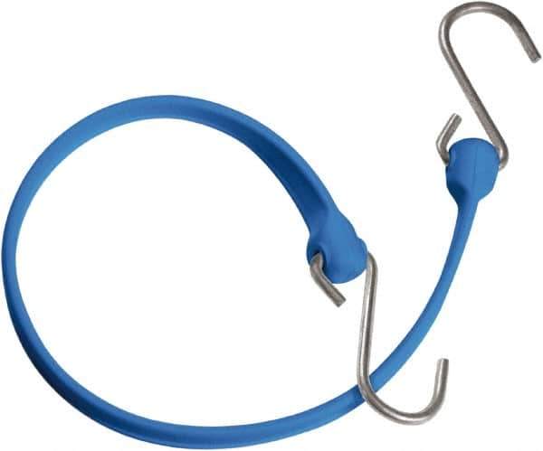 The Better Bungee - Heavy Duty Bungee Strap with Triangulated Galvanized S Hook - 12" OAL, Blue - All Tool & Supply