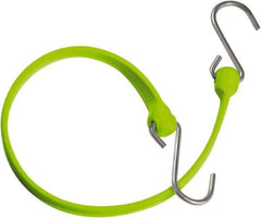 The Better Bungee - Heavy Duty Bungee Strap with Triangulated Galvanized S Hook - 36" OAL, Safety Green - All Tool & Supply