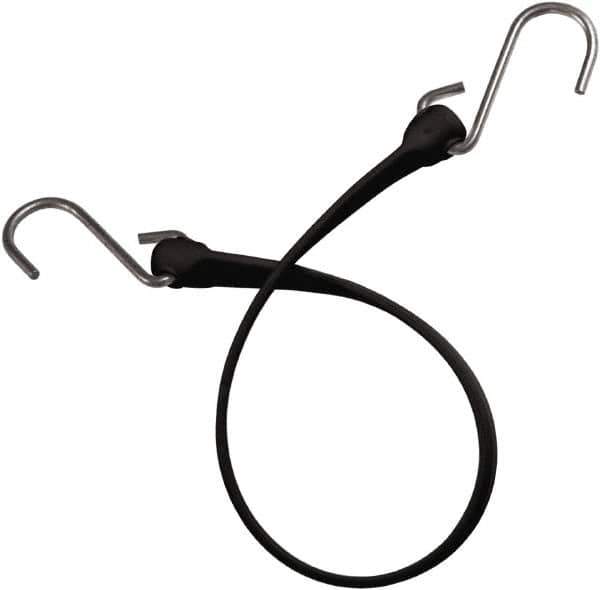 The Better Bungee - Heavy Duty Bungee Strap with Triangulated Stainless S Hook - 18" OAL, Black - All Tool & Supply