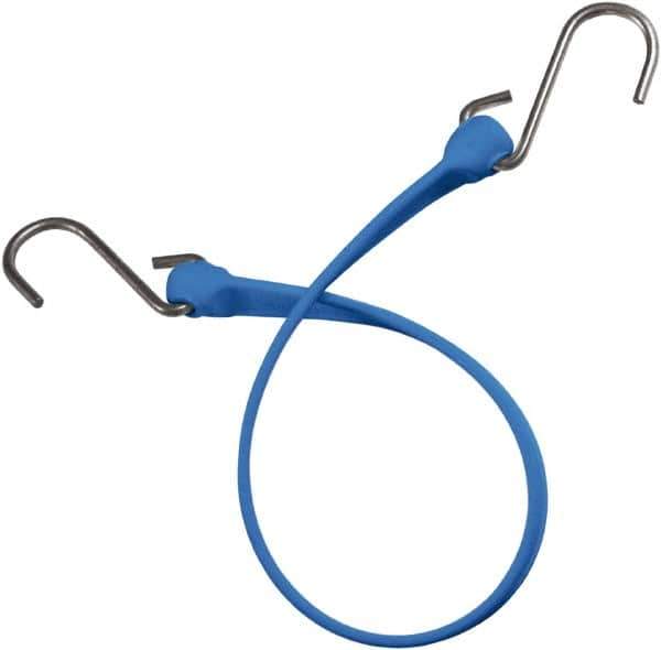 The Better Bungee - Heavy Duty Bungee Strap with Triangulated Stainless S Hook - 18" OAL, Blue - All Tool & Supply