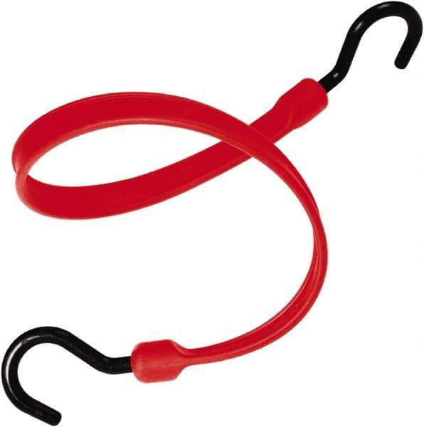 The Better Bungee - Heavy Duty Bungee Strap with Overmolded Nylon Hook End - 12" OAL, Red - All Tool & Supply