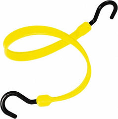 The Better Bungee - Stretch Tie Downs; Type: Heavy Duty Bungee Strap ; End Type: Triangulated Stainless S Hook ; Color: Yellow ; Fractional Overall Lengths: 18 - Exact Industrial Supply