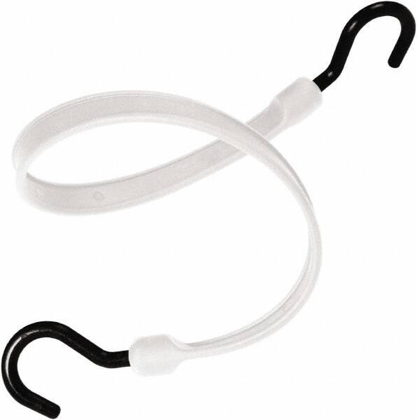 The Better Bungee - Stretch Tie Downs; Type: Heavy Duty Bungee Strap ; End Type: Molded Nylon Hook End ; Color: White ; Fractional Overall Lengths: 12 - Exact Industrial Supply