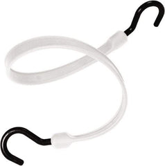 The Better Bungee - Heavy Duty Bungee Strap with Overmolded Nylon Hook End - 24" OAL, White - All Tool & Supply