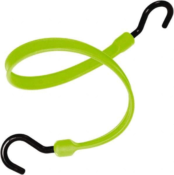 The Better Bungee - Heavy Duty Bungee Strap with Overmolded Nylon Hook End - 36" OAL, Safety Green - All Tool & Supply