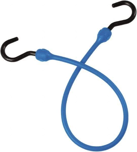 The Better Bungee - Bungee Cord with Overmolded Nylon Hook End - 18" OAL, Blue - All Tool & Supply