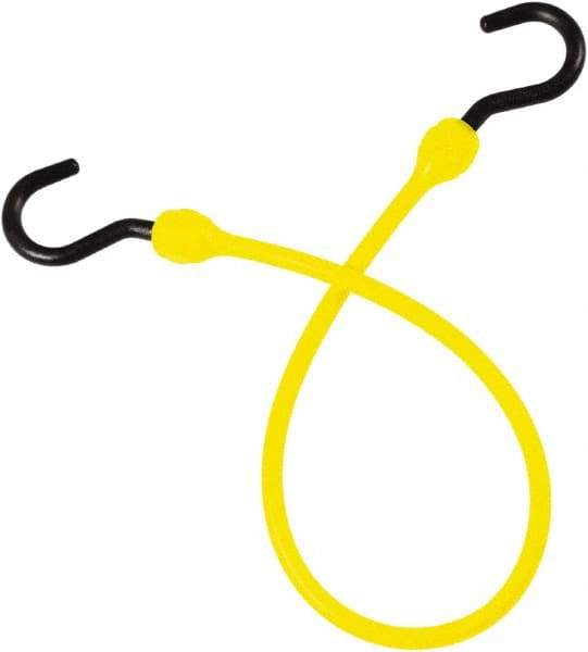 The Better Bungee - Bungee Cord with Overmolded Nylon Hook End - 24" OAL, Yellow - All Tool & Supply