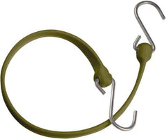 The Better Bungee - Heavy Duty Bungee Strap with Triangulated Galvanized S Hook - 18" OAL, Military Green - All Tool & Supply