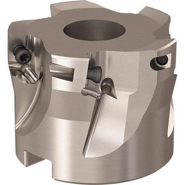 Seco - 5 Inserts, 52mm Cut Diam, 22mm Arbor Diam, 11mm Max Depth of Cut, Indexable Square-Shoulder Face Mill - 90° Lead Angle, 40mm High, XO.X 12.. Insert Compatibility, Through Coolant, Series R220.69 - All Tool & Supply