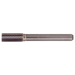 SB-3 Standard Cut Solid Carbide Bur-Cylindrical with End Cut - Exact Industrial Supply