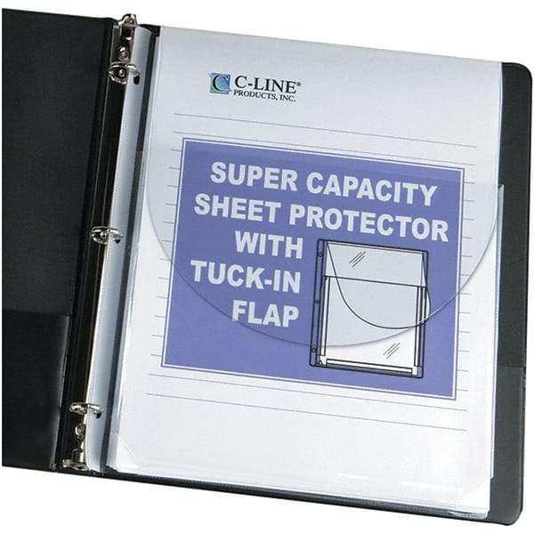 C-LINE - 10 Piece Clear Sheet Protectors-Ring Binder - 11" High x 8-1/2" Wide - All Tool & Supply