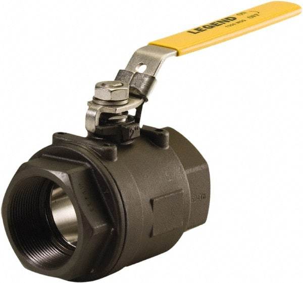 Legend Valve - 1/4" Pipe, Full Port, Carbon Steel Full Port Ball Valve - 2 Piece, FNPT x FNPT Ends, Locking Lever Handle, 2,000 WOG, 150 WSP - All Tool & Supply