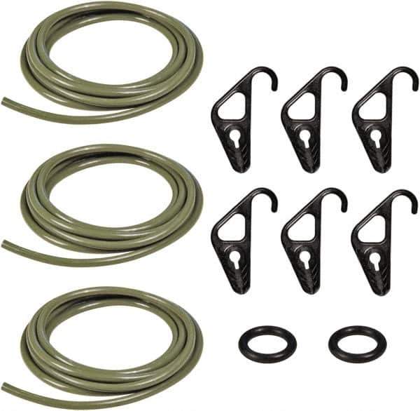 The Better Bungee - Adjustable Cargo Control Kit with Molded Nylon Hook End - 10" OAL, Military Green - All Tool & Supply