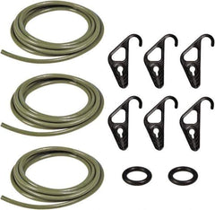 The Better Bungee - Adjustable Cargo Control Kit with Molded Nylon Hook End - 10" OAL, Military Green - All Tool & Supply