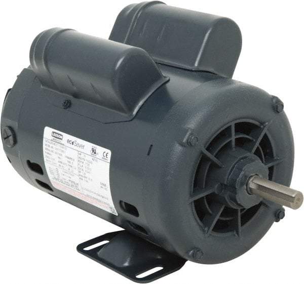 Leeson - 3/4 Max hp, 1,800 Max RPM, Premium Efficient Electric AC DC Motor - 115/230 V Input, Single Phase, 56 Frame, 5/8" Shaft Diam, Rigid Base Mount, ODP Enclosure - All Tool & Supply