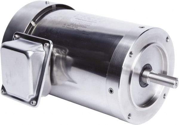 Leeson - 2 Max hp, 1,800 Max RPM, Premium Efficient Electric AC DC Motor - 230/460 V Input, Three Phase, 56C Frame, 5/8" Shaft Diam, C-Face Mount, TEFC Enclosure - All Tool & Supply