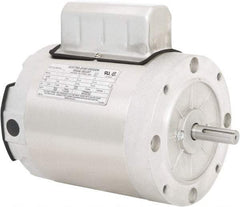 Leeson - 3/4 Max hp, 1,800 Max RPM, Electric AC DC Motor - 115/208-230 V Input, Single Phase, 56C Frame, 5/8" Shaft Diam, C-Face Mount, TENV Enclosure - All Tool & Supply